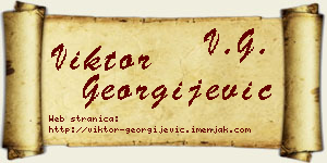 Viktor Georgijević vizit kartica